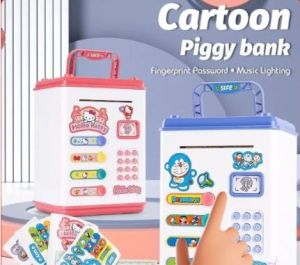 Kids Simulated Face Recognition Automatic Electronic Piggy Bank ATM Password ATM Bank Safe Box Toys Gifts