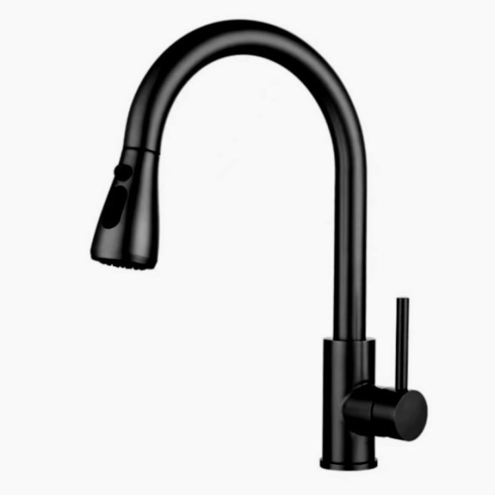 kehao2 Kitchen black faucet pull out mixer hot and cold faucet switch