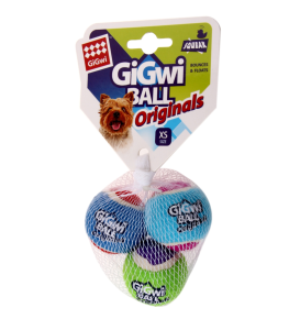 👍(SG Authorized) GiGwi Tennis Squeaker Ball Originals S & M Size Gift Dog Puppy Toy Real Tennis Fabric Durable (ready stock fast shipping)