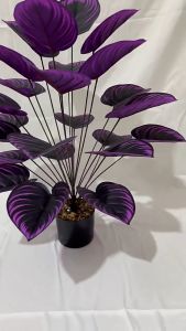 Halloween Decoration Purple Leaf Artificial Plants For Party Decor Home Indoor Plants Simulation Bonsai Ornament
