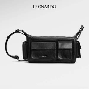 Leonardo Túi Đeo Chéo Nam Hayden Da Microfiber Cao Cấp Thiết Kế 6 Ngăn Thông Minh Kháng Nước Thời Trang Thành Thị