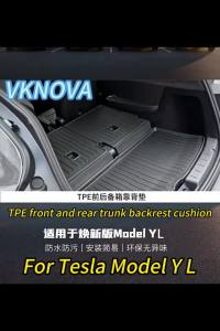 For Tesla Model Y L 2026 Rear Seat Backrest Pad Trunk Mat Anti-Kick Pad Car Interior Accessories Model YL Cargo Liner