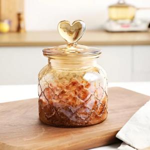 【SG Dliver】Canister Set Clear Glass Jars Airtight with Rubber Seal 650ml 950ml 1350ml Glass Jar Airtight Container Large Glass Bottle Set
