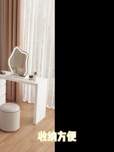 Modern Dressing Table with Mirror Space Saving Makeup Desk Storage Vanity Cabinet Bedroom Drawers Organizer