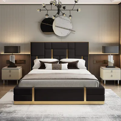 【SG⭐SALES】Floating Bed Frame Solid Wood Bed Modern Minimalist Master Bedroom Storage Cabinet Light Luxury Master Bedroom Multifunction