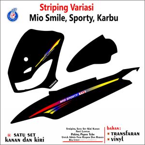 Striping mio smile sporty & karbu sticker list variasi simple