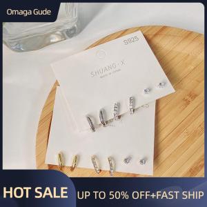 Omaga 1 Set New Fashion Metal Circle Drop Small Earrings For Women Trend Pendant Earrings Set Jewelry Gifts