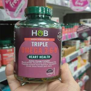 UK hb Hoberry Triple Concentrated omega369 Deep Sea Fish Fish Oil DHA Omega 3 Soft Capsule 120 capsules