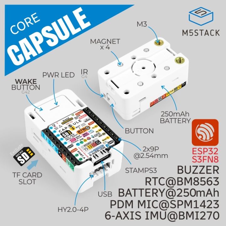 M5stack Official M5capsule Kit W/ M5stamps3 IOT | Lazada PH