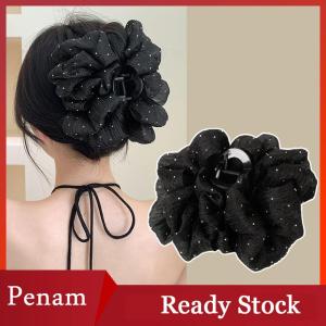 [PAM] Retro New Large Butterfly Clouds Mesh Hair Clips Fashion Ponytail Shark Grab Clip Girls Gift Hair Accessories