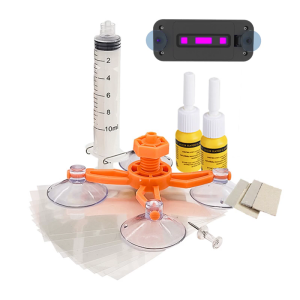 Complete Windshield Repair Kit Including Drying Device for Fast and Reliable Glass Restoration Quick & Clear Restoration