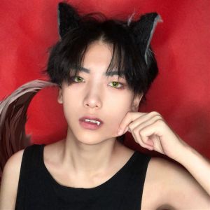 Internet celebrity men with short hair Korean version handsome mens hairstyles fashionable and handsome mid cut face trimming bangs wig covers