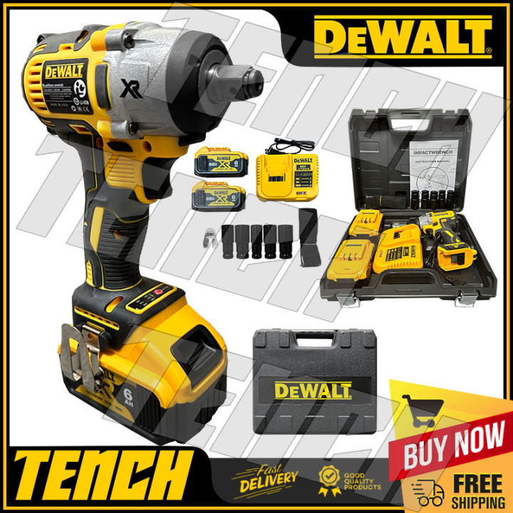 DeWALT Electric Wrench Impact Wrench Socket with 2 Battery and