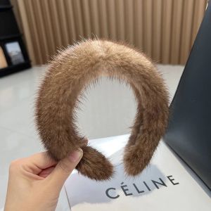 2026 Hot Sale Women Luxury winter 100% Real Mink Fur Headbands High Quality Real Fur Hair Band Lady Fashion Hair Hoop Furry Gift2026