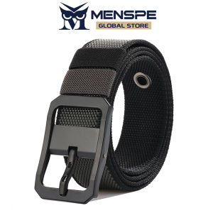 MENSPE เข็มขัดผู้ชายเข็มขัดไนล่อนกลางแจ้งเข็มขัดสองด้านสายรัดเอวไนลอนผ้าแคนวาสสำหรับกีฬาเยาวชนเข็มขัดกางเกงเรียบง่ายเข็มขัดไนลอนความแข็งแรงสูงปรับเข็มขัดกีฬาได้