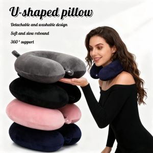U-shaped Memory Foam Pillow Portable Office Travel Nap Neck Pillow Nap Neck Pillow Protective Cover