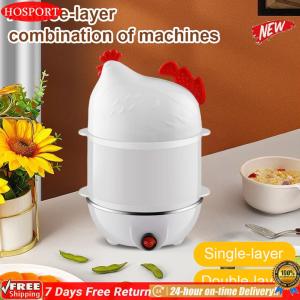 [HOSPORT Official Mall]Egg Boiler with Auto Shut Off Egg Steamer Food Steamer for Hard Boiled Eggs