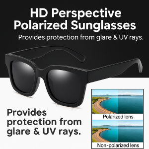 HD Lens Polarized Material Sunglasses Anti Radiation Clip On Ssunglasses UV Protected Fashionable Outdoor Sports Glasses For Any Faces高清透视偏光太阳镜