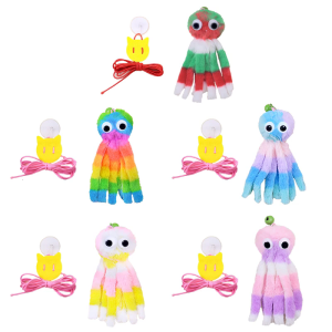 Squeaky Plushie Hanging Kitten Toy With Interactive Sound For Kitten Playing Safe Interactive