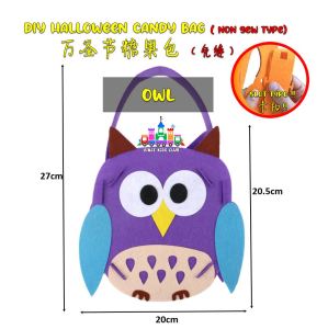 Beg Gula-Gula DIY Halloween DIY Candy Bag (non sew) Creative Handmade non Woven Material
