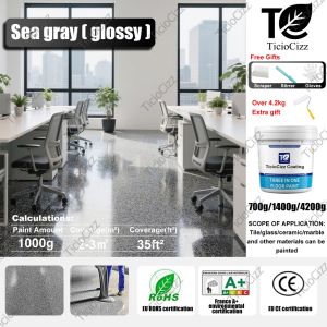 TicioCizz 5 in 1 epoxy flake coating epoxy floor coating tile coating epoxy floor paint Wear Resistant Anti Slip For WarehouseGarageFactory.