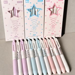 TEN 4Pcs/Set 0.5mm Gel Pens Sweet Ballet Series DIY Ribbon Neutral Pen High Quality School Supplies Student Writing Pen Kids Gift