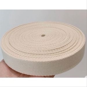 Dây đai cotton màu trắng kem làm quai túi tote quai đeo balo túi xách