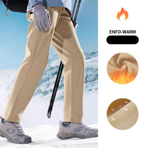 Camel women‘s water repellent soft shell pants polar fleece winter hiking pants