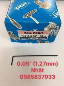 Lục giác mini 0.05 (1.27mm) Eight Nhật 016-0.05 tại Máy NTT dùng vặn ốc chìm dễ dàng hiệu quả cao
