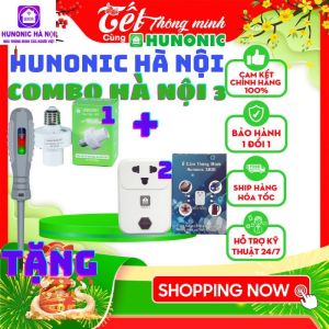 Combo 2 Sản Phẩm Ổ Cắm Sk01 Và Đui Đèn Thông Minh Hunonic Điều Khiển Từ Xa Trên Điện Thoại Hen Giờ