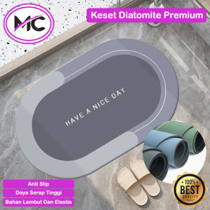 Keset Kaki Diatomite Kamar Mandi Anti Slip Alas Kaki Serap Air Lembut Dan Elastik Keset Motif Karakter