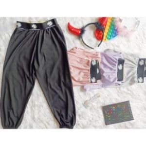 กางเกงขายาวเด็ก ผ้าลื่นทิ้งตัว เอวยืด ขาจั๊ม กันยุงได้