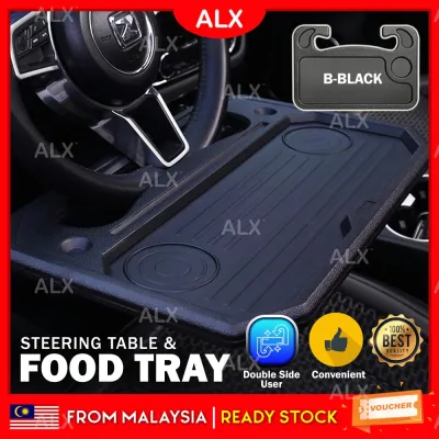 ALX Car Steering Wheel Table Multifunctional Car Laptop Desk Food Tray Meja Kereta Roda Stereng Car Read Writing Table
