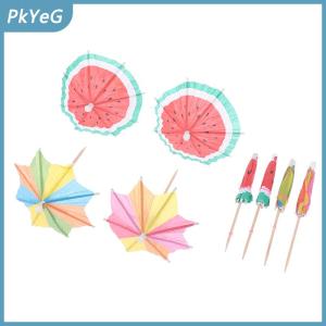 PkYeG 50 cái que dù Cocktail que tăm trang trí đồ uống tráng miệng trái cây