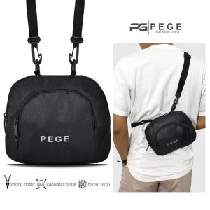 Tas Selempang Pria Polos Korea Style Hitam Tas Slempang Mini Kasual Slingbag Bahu Cowok Distro - PG - 8863