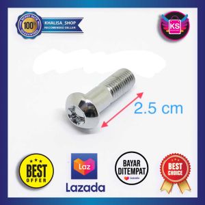BAUT Bintang M10x25 yamaha CHROME baut 14