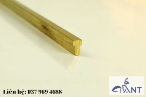 Nẹp đồng t5 vàng thanh dài 4m hỗ trợ cắt theo kích thước