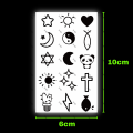 SAI MAGIC TATTOO Lasts to 2 weeks 10CM×06CM Tattoo sticker waterproof long lasting Temporary fake tattoo Love Musical Note Cake Bow Tie Cute Assorted Minimalist Small Little Tattoo Wrist Herbal Henna Tattoo 418. 