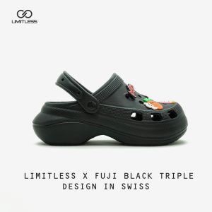 Limitless Sendal Fuji Viral Wanita Selop Wedges Platform Karakter Jibbitz