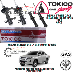 ISUZU D-MAX 2.5 / 3.0 2WD TFS85 (FRONT / REAR) 100% ORIGINAL BRAND TOKICO TKC SHOCK ABSORBER