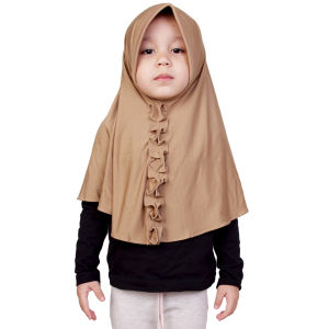Dungdungkids Kana Kerudung Anak Jilbab Instan Hijab Anak Bergo Premium Ruffle Pita