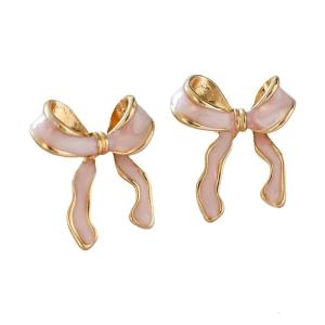 Elegant Colorful Bowknot Earrings Handmade Ear Studs for Women Everyday Wear Bows Ear Accessories Christmas Gift