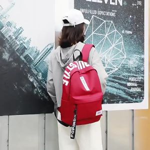 SKM Student Letter Canvas Schoolbag Backpack/ Beg Sekolah/ Beg Galas/ Beg Murah BG434