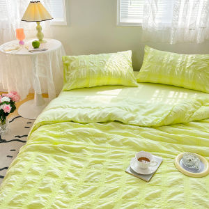 Chăn seersucker Chăn đơn Nữ Hoàng King size mềm mại thoáng khí màu trơn chăn giường thoáng mát