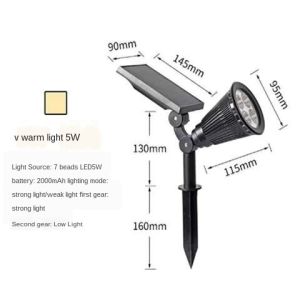 YESQ LED Lawn Lamp Outdoor Solar Landscape Lights Auto Light Garden Pathway Colorful Lights Waterproof Lawn Lamps for Yard Lawn Swimming Pool Suitable for courtyards gardens lawns parks