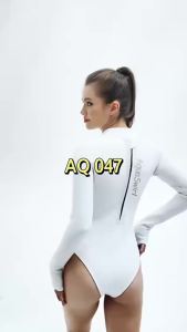 2MM Neoprene Long Sleeve Diving Suit Womens Bikini Snorkeling Surf Wetsuit white
