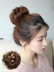 [ hàng hót năm nay ] tóc giả nữ búi cột búi rối tóc giả cho người trung niên tóc búi giả
