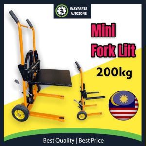 Autozone 200kg Mini Fork Lift Portable manual handling stacker light and small household lift truck hydraulic unloading