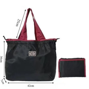 Keranixy Waterproof Foldable Shopping Tote Large Capacity Reusable Grocery Bag Portable Storage Handbag Beg Kain Lipat