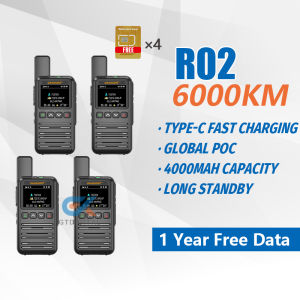 OKARADIO R02 Global POC Radio 5G Network Intercom 4000mAh National 6000KM Unlimited Distance Portable Walkie Talkie Free SIM Card COD